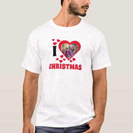 I Liebe Weihnachts-Fotovorlage T-Shirt