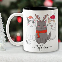 I Liebe Weihnachtskatzen Personalisieren mit Namen