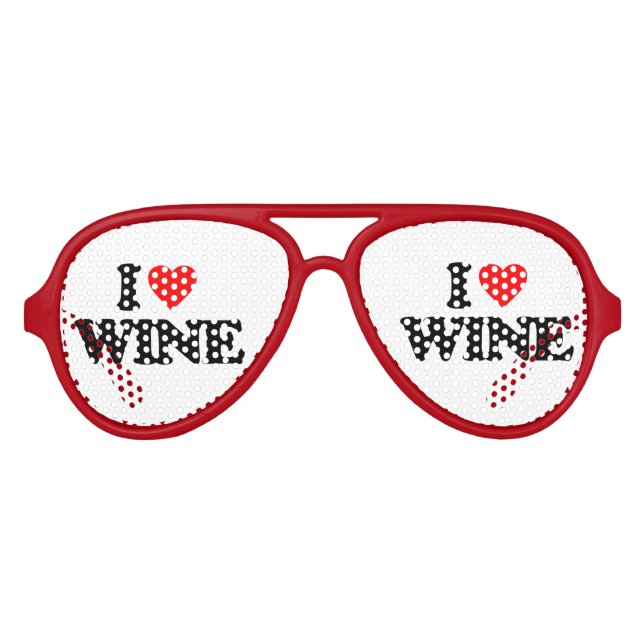 I LIEBE WEIN PARTYBRILLE (Vorderseite)