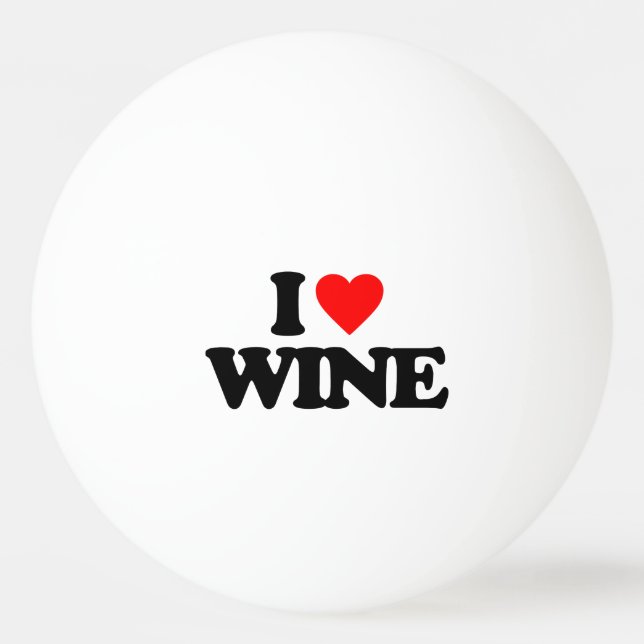 I LIEBE-WEIN TISCHTENNISBALL (Vorderseite)
