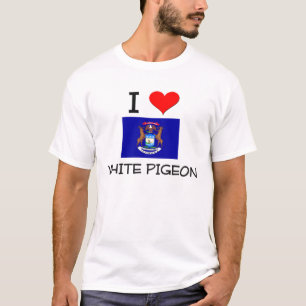 I Liebe-weiße Taube Michigan T-Shirt