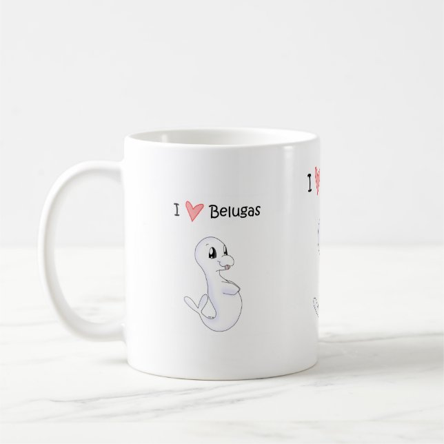 I Liebe-Weißwal-Tasse Kaffeetasse (Links)