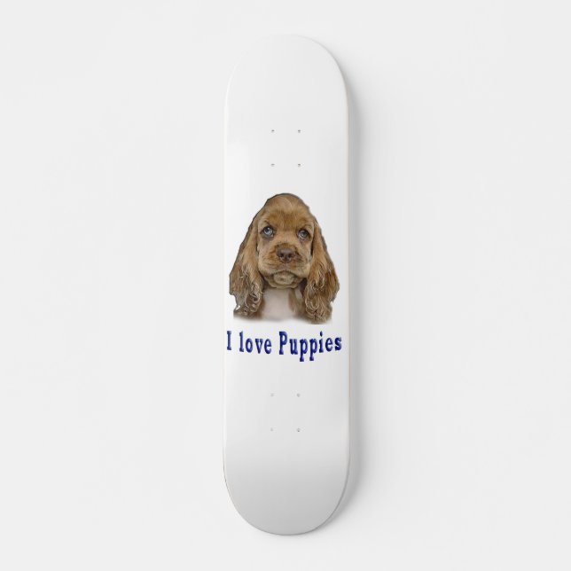 I Liebe Welpen Skateboard (Vorne)