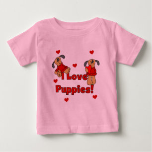I Liebe-Welpen-T-Shirts und Geschenke Baby T-shirt
