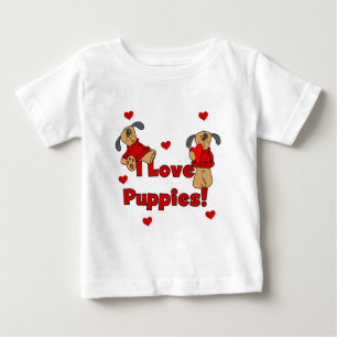 I Liebe-Welpen-T-Shirts und Geschenke Baby T-shirt
