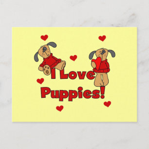I Liebe-Welpen-T-Shirts und Geschenke Postkarte