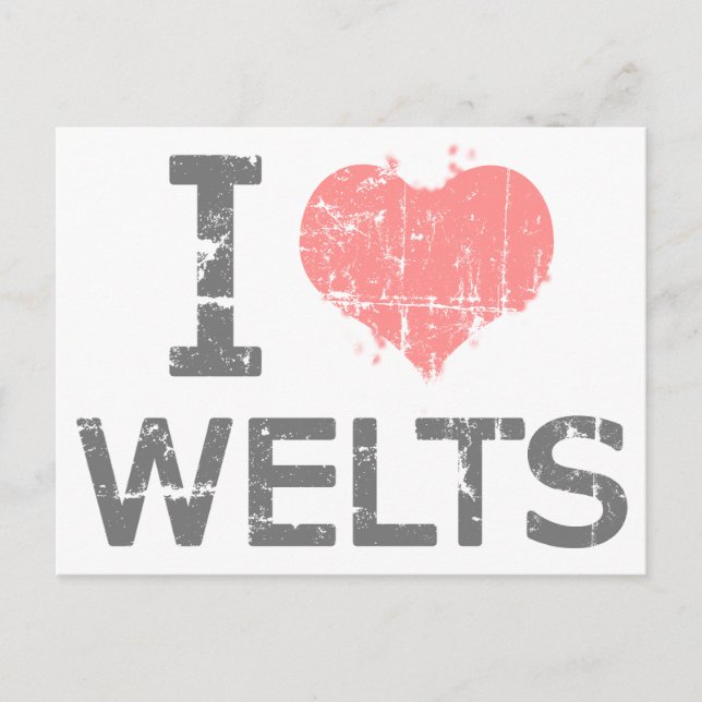 I Liebe Welts Postkarte (Vorderseite)