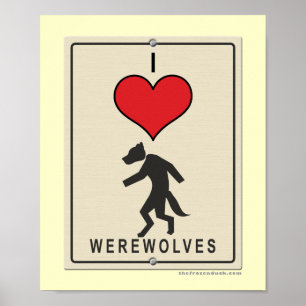 I Liebe Werewolves Poster
