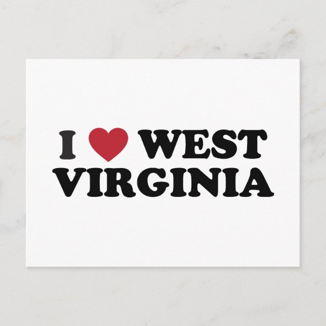 I Liebe West Virginia Postkarte (Vorderseite)