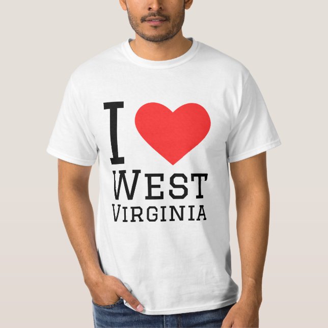 I Liebe West Virginia T-Shirt (Vorderseite)