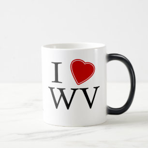 I Liebe West Virginia Verwandlungstasse