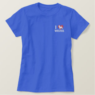 I Liebe Westies Besticktes T-Shirt