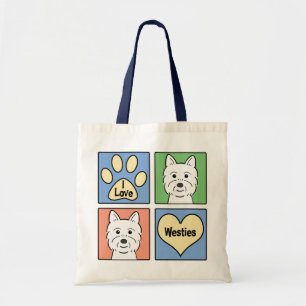 I Liebe Westies Tragetasche