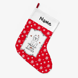 I Liebe Westies - West Highland White Terriers Nie Großer Weihnachtsstrumpf