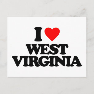 I LIEBE WESTVIRGINIEN POSTKARTE