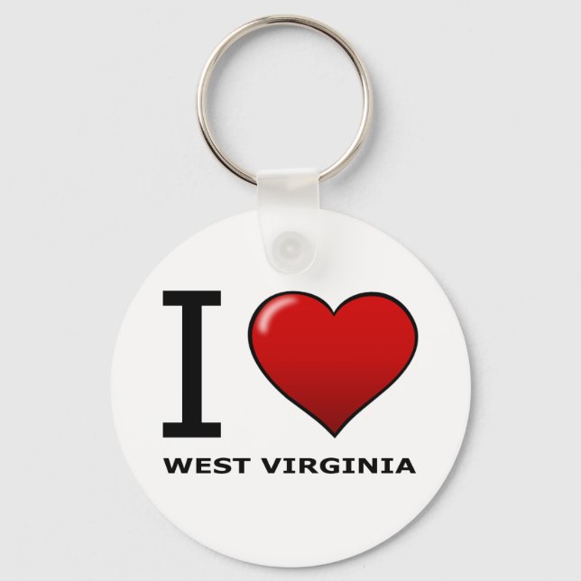 I LIEBE WESTVIRGINIEN SCHLÜSSELANHÄNGER (Vorderseite)