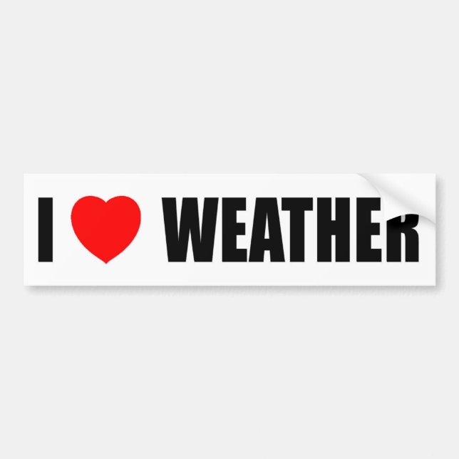 I Liebe-Wetter Autoaufkleber (Vorne)