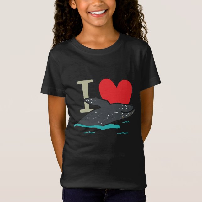 I Liebe Whales T-Shirt (Vorderseite)