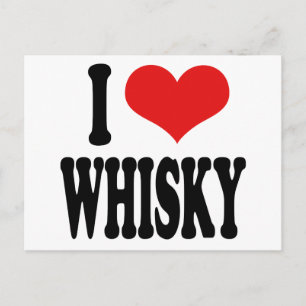 I Liebe Whisky Postkarte