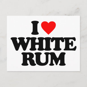 I LIEBE WHITE RUM POSTKARTE