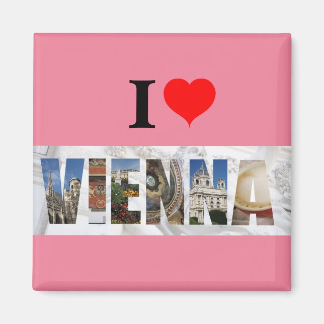 I Liebe Wien Österreich Magnet (Vorne)