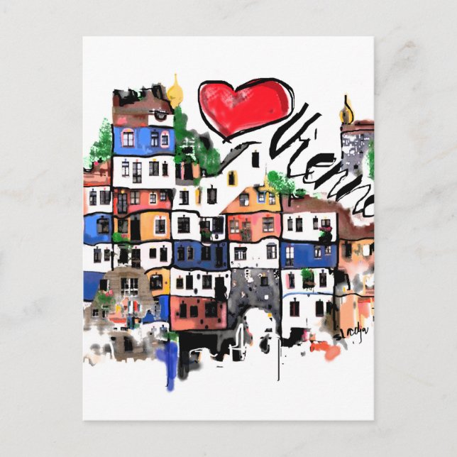 I Liebe Wien Postkarte (Vorderseite)
