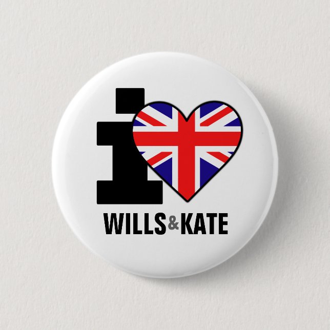 I Liebe-Willen u. Kate Knopf Button (Vorderseite)