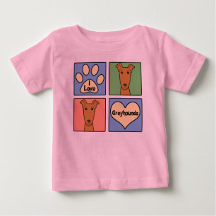 I Liebe-Windhunde Baby T-shirt