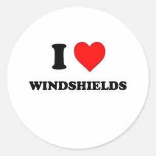 I Liebe Windschutzscheiben Runder Aufkleber