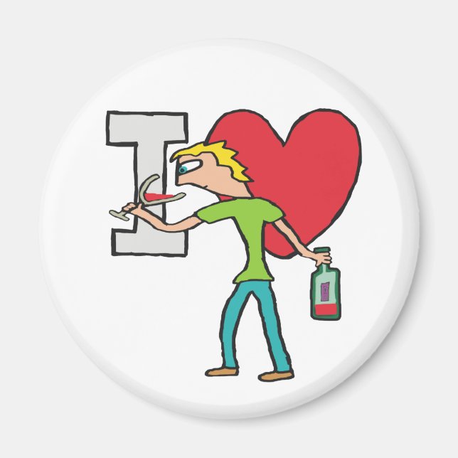 I Liebe Wine Magnet (Vorne)