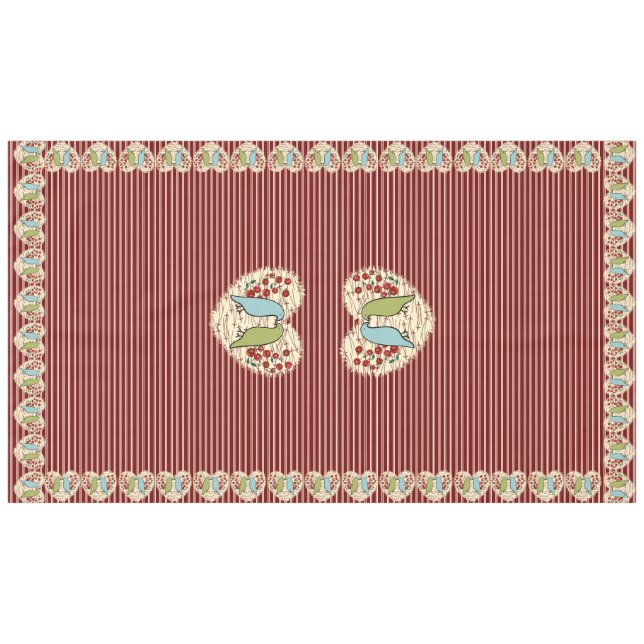 I Liebe Winter Birds and Berries 60" x 104" Tischdecke (Vorderseite (Horizontal))