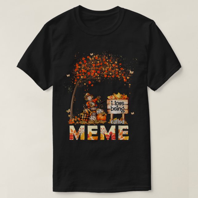 I Liebe wird als Meme Bauer Herbstlaub Herbst T-Shirt (Design vorne)