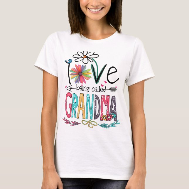 I Liebe wird als Oma Mimi Nana Gigi Lover T-Shirt (Vorderseite)