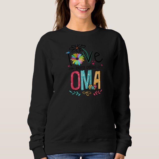 I Liebe wird als Oma Sunflower T Shirt Raglan (Vorderseite)