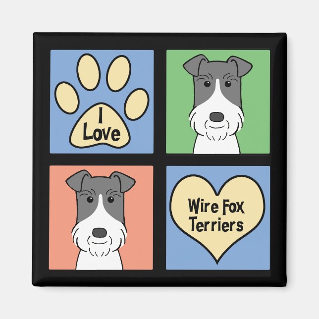 I Liebe Wire Fox Terriers Magnet (Vorne)