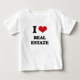I Liebe-wirkliches Anwesen Baby T-shirt