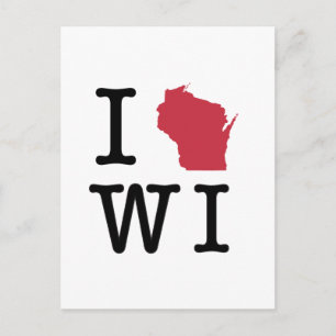 I Liebe Wisconsin Postkarte