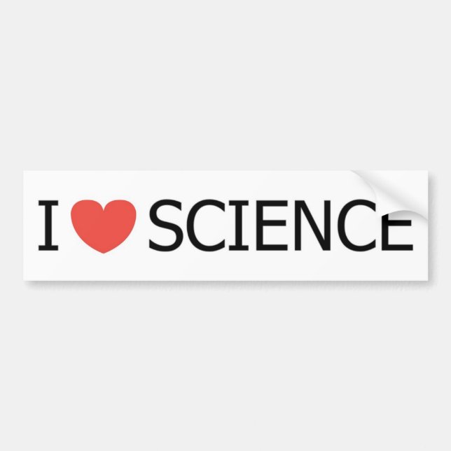 I LIEBE-WISSENSCHAFT AUTOAUFKLEBER (Vorne)