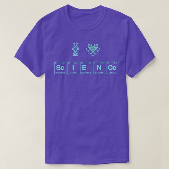 I LIEBE WISSENSCHAFT in periodischen Tabelleneleme T-Shirt (Design vorne)