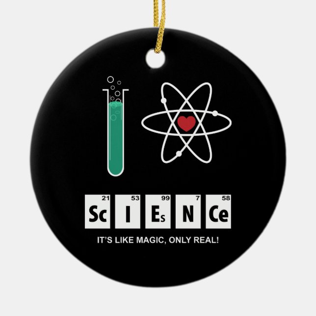 I Liebe-Wissenschaft - Verzierung Keramikornament (Vorne)