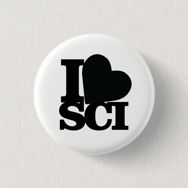 I Liebe-Wissenschafts-Button Button (Vorderseite)
