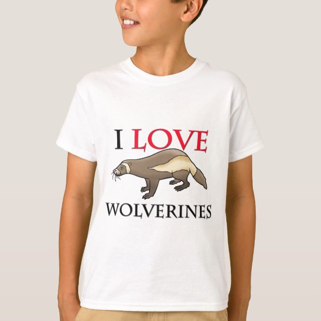 I Liebe Wolverines T-Shirt (Vorderseite)