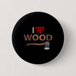 I Liebe Wood Lumberjack Heart Halloween-Party Gesc Button