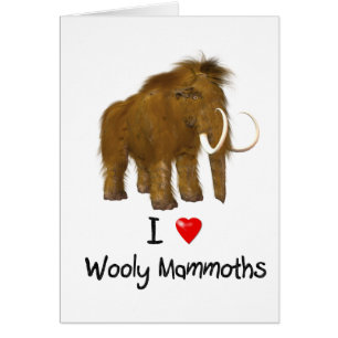 "I Liebe Wooly Mammoths" Wolle Mammoth