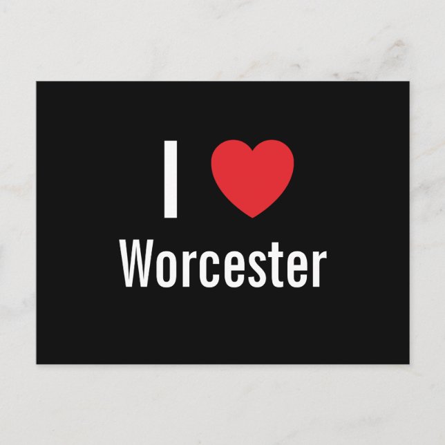 I Liebe Worcester Postkarte (Vorderseite)