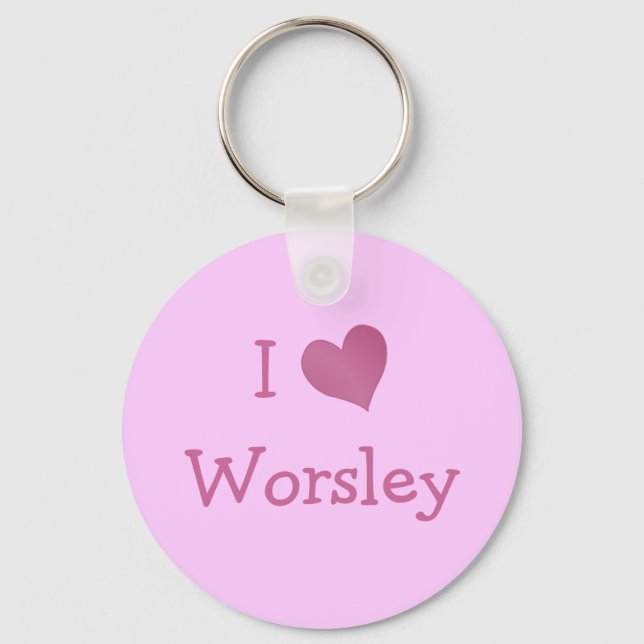 I Liebe Worsley Schlüsselanhänger (Vorderseite)