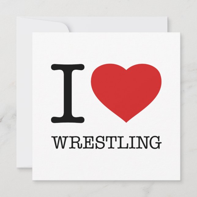 I LIEBE WRESTLING DANKESKARTE (Vorderseite)