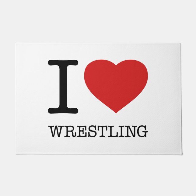 I LIEBE WRESTLING FUßMATTE (Vorderseite)