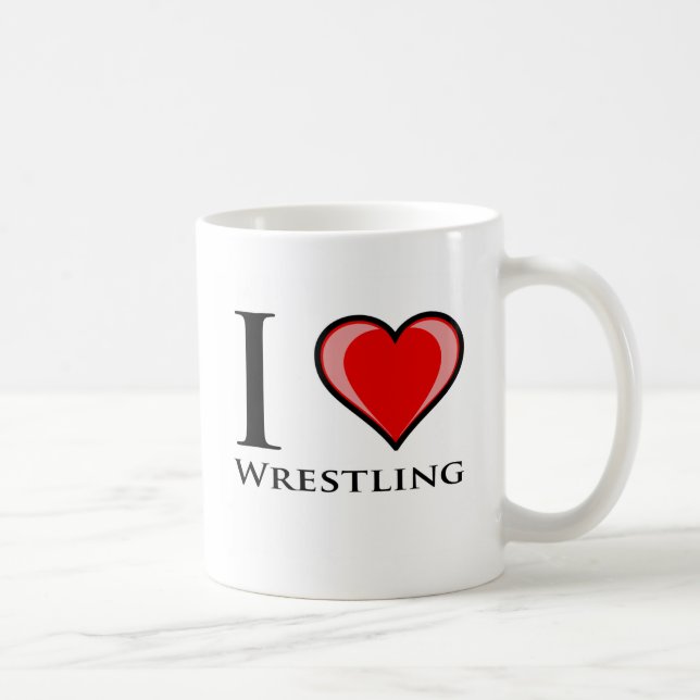I Liebe-Wrestling Kaffeetasse (Rechts)