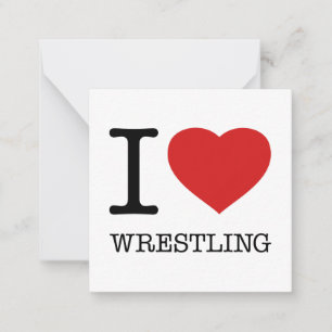 I LIEBE WRESTLING MITTEILUNGSKARTE